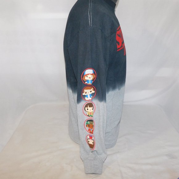 Netflix STRANGER THINGS Friends Don't Lie Mens M Gray Black long Sleeve T Shirt - Picture 9 of 11